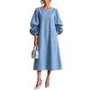 Women's Sleeve Dress with Floral Design