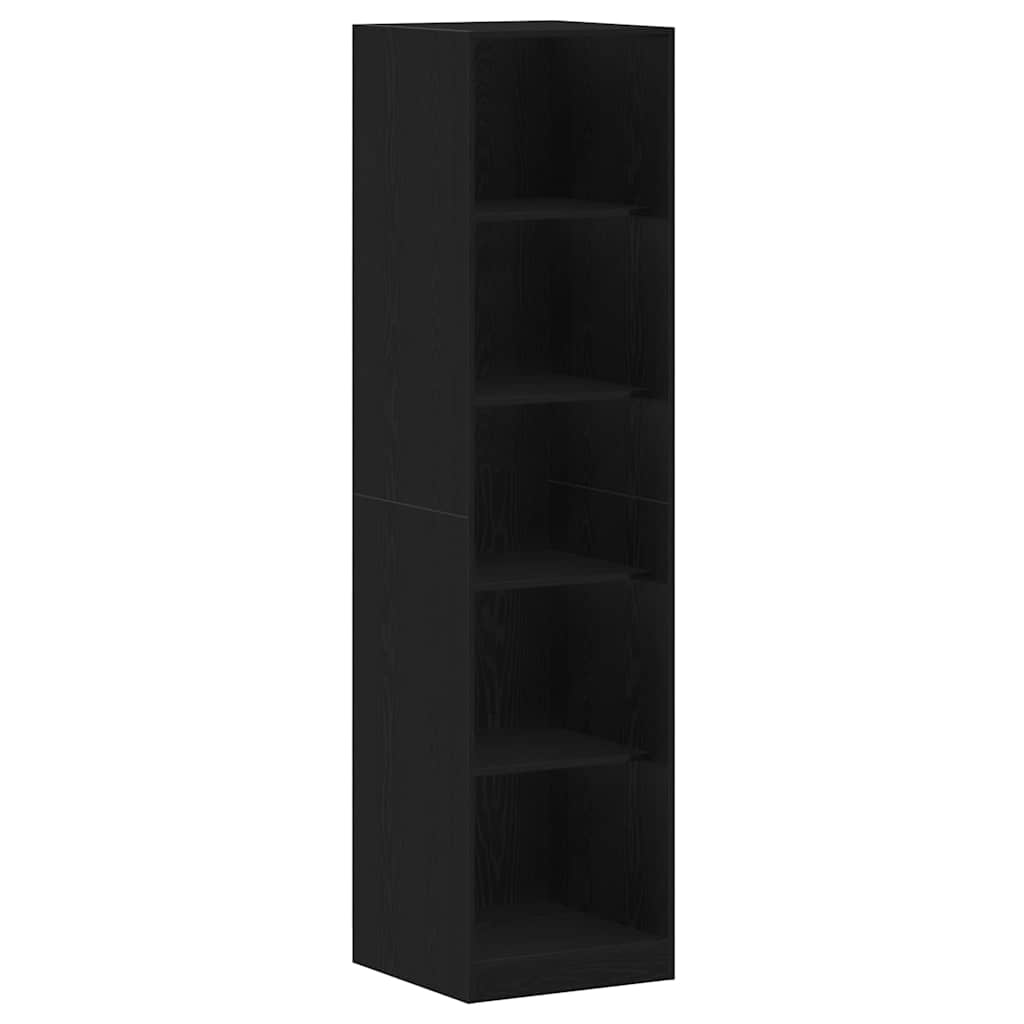 Wardrobe with Shelf Black Oak Effect 50 x 50 x 200 cm