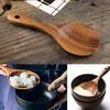 Rice Scoop Spoon Natural Wood Rice Paddle Potato Food Serving Spoon Rice Cooking Spoon Wooden Tableware Kitchen Utensils