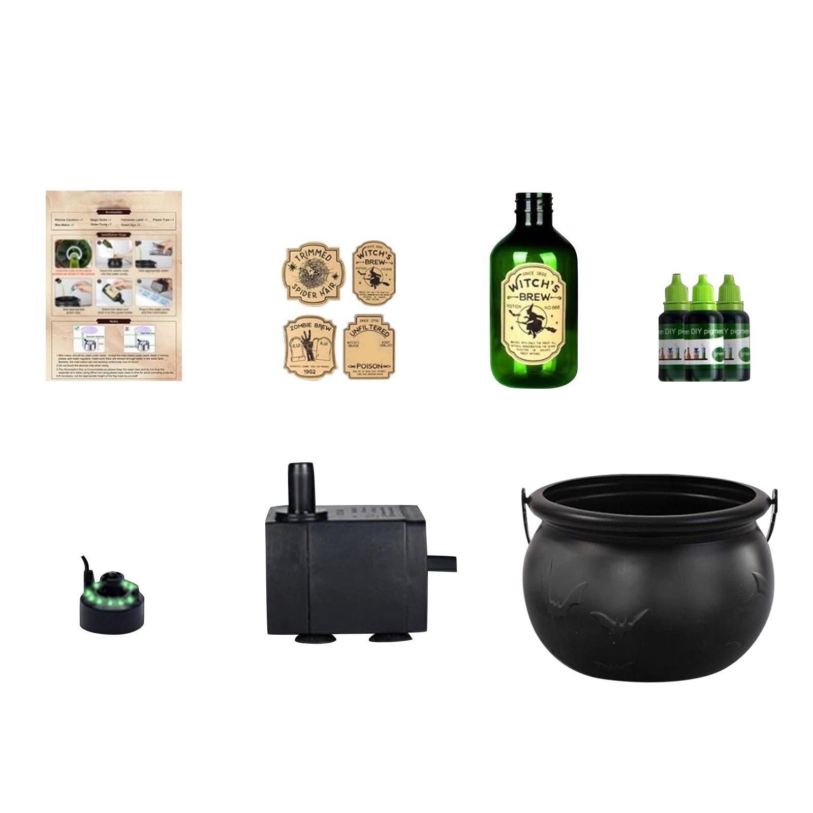 

Хэллоуинские украшения для дома - Ведьмин котел с волшебными бутылками и генератором тумана, плавающее зелье своими руками, украшение для вечеринки, декор для Хэллоуинской вечеринки 50 мл One Size