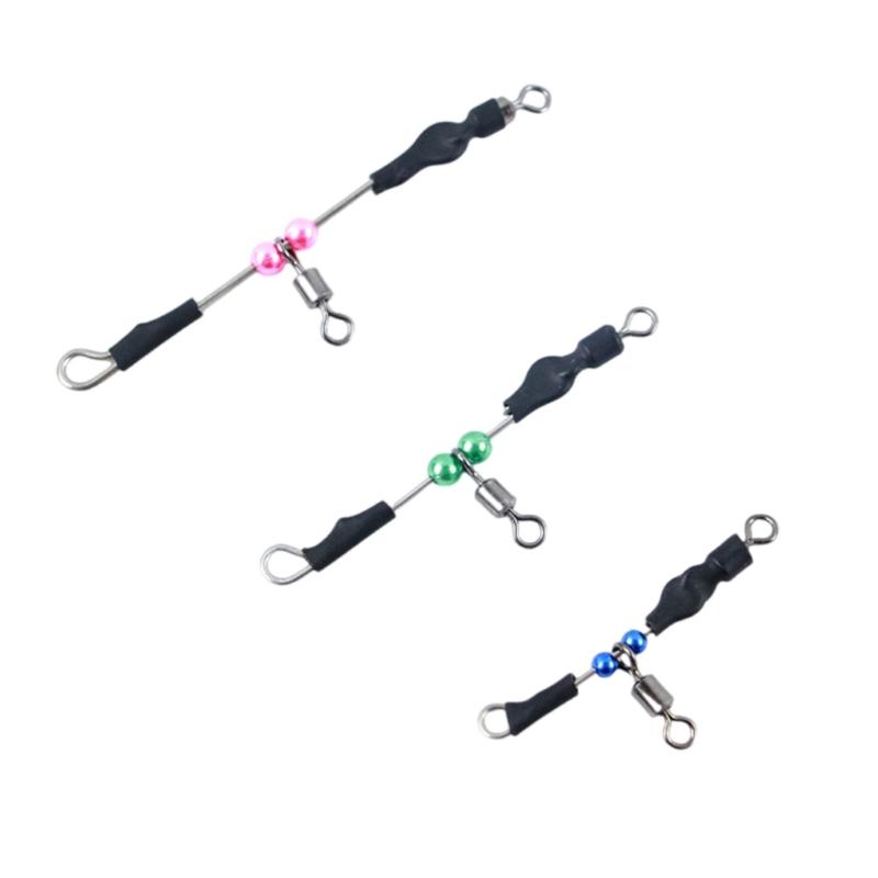 Bearing Swivels Connector Fast Hook Smooth Swivels Fishing Connectors with Beads for Anglers Easy To Use Fishing Tackle