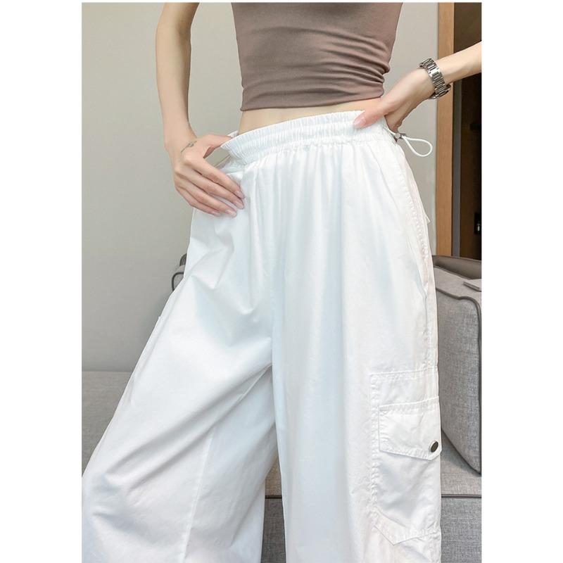 Women's Quick Drying Thin Sports Pants Summer High Waist Casual Convertible Cargo Pants for Outdoor Exercise Fitness