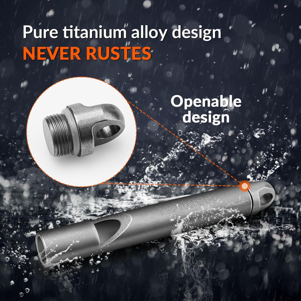 Pure titanium whistle | For disaster prevention and rescue |