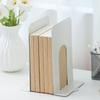 2Pcs T-Shape Metal Bookends Round Top Non-slip Book Holder Portable Book Stopper  Students