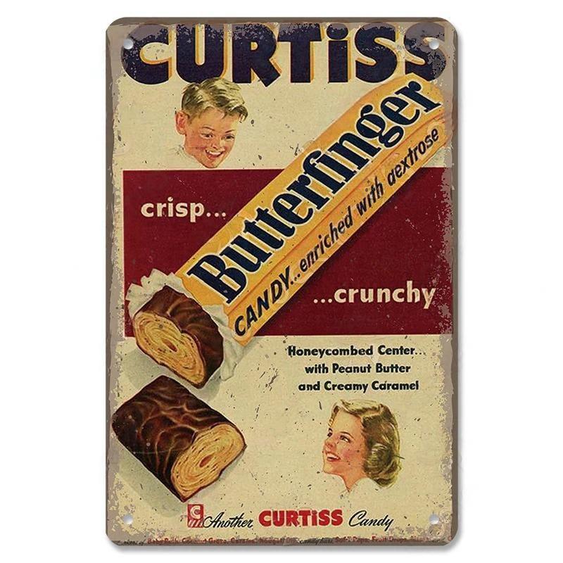 Vintage Candy Chocolate Metal Plates Cream Milk Chocolate Poster Metal Plaque Tin Sign For Kitchen Cafe Dining Room Wall Decor