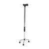 Adjustable Walking Cane with 4 Base Anti Slip Steel Tube Flexible Walking Stick Assistant for Senior Disabled