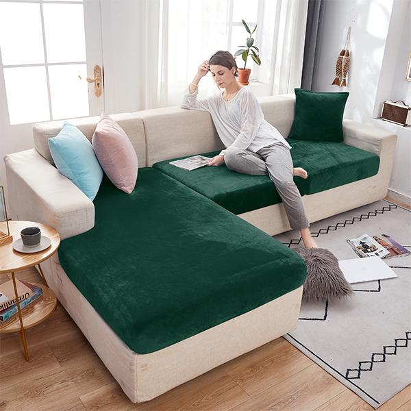 Cover For A Chambers Bed, Sofa, Corner Sofa Velvet, Bottle Green
