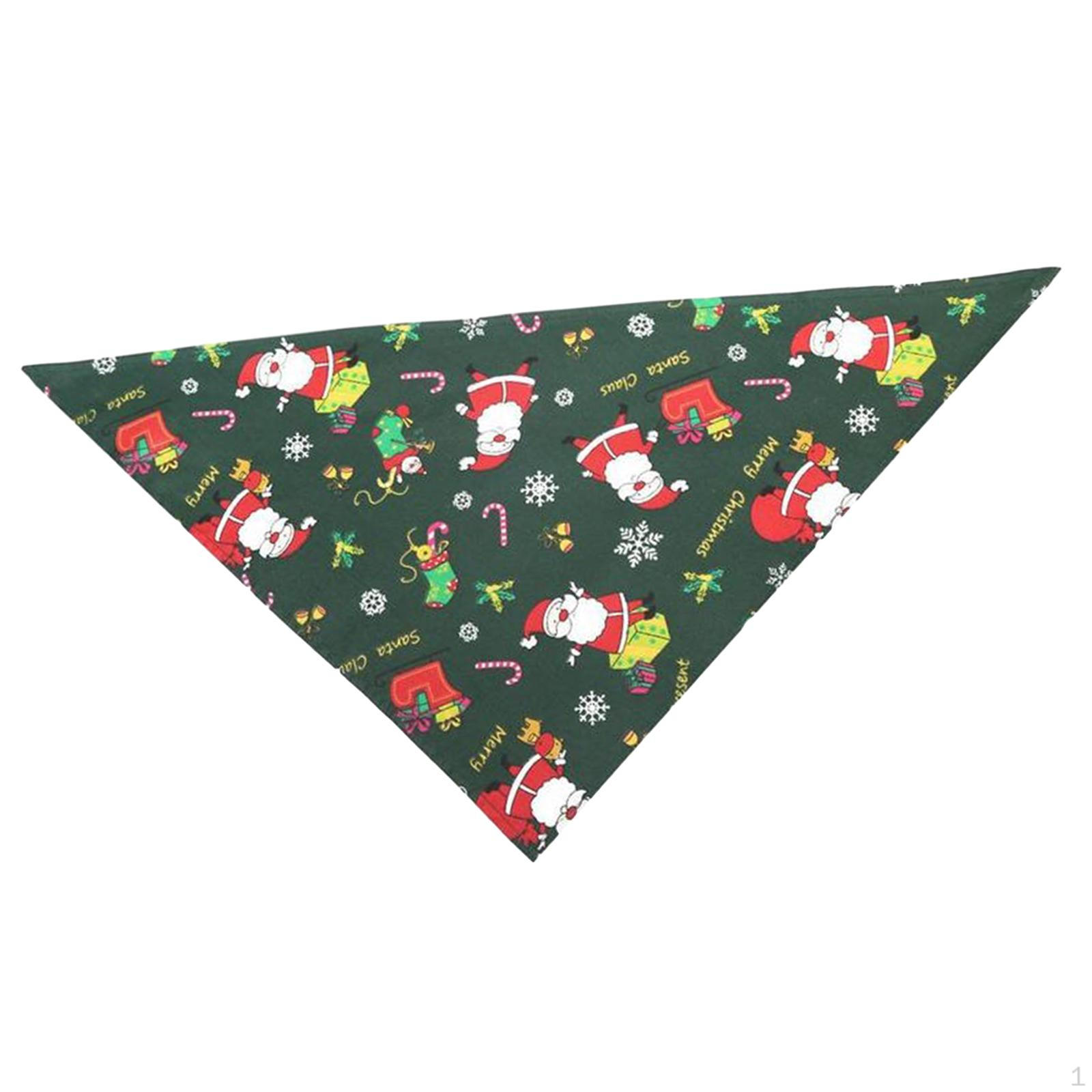 

Бандана для собак, рождественские костюмы, реквизит для фотосъемки, повседневная одежда, треугольные нагрудники, шарф, шейный платок для домашних животных green santa