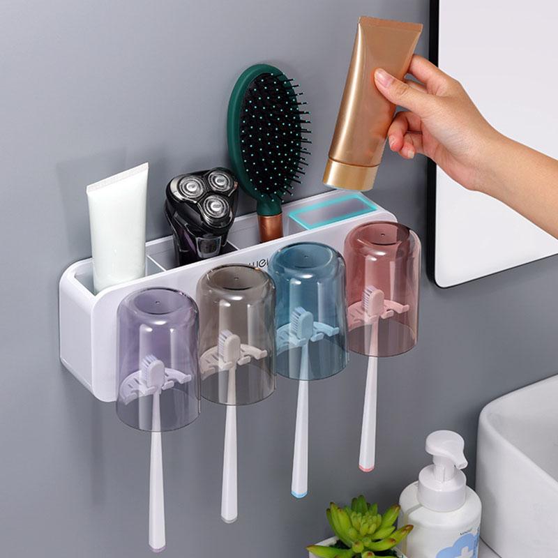 Upgrade Your Bathroom with This 1pc Toothpaste Squeezer and Storage Rack - Automatic Toothpaste Refills Made Easy!