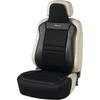 BONFORM Phiten Carbon Aqua Titanium Seat Covers for Passenger Cars, Single Front Seat, Black, 4088-91BK