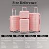 4-Piece Hardshell Luggage Set PP, Suitcase (20/24/28 Inch), 14" Cosmetic Case, Removable Wheels, Space-Saving, Lightweight & Robust Combination Lock