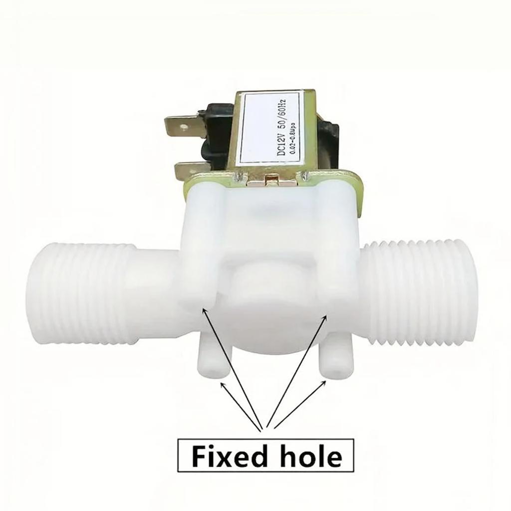 AC 220V/DC 12V Normally Closed Electric Solenoid Valve 1/2" 3/4" Male Thread Plastic Water Valve for 0.02-1mpa Pressure 1/10Pcs