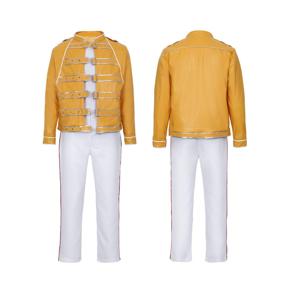 Conjunto de Disfraz de Queen Freddie Mercury con Tejido de Poliéster para Halloween