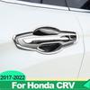 For Honda CRV CR-V 5th 2017 2018     Hybrid Stainless Steel Car Door Handle Outer Bowl Cover Trim Accessories