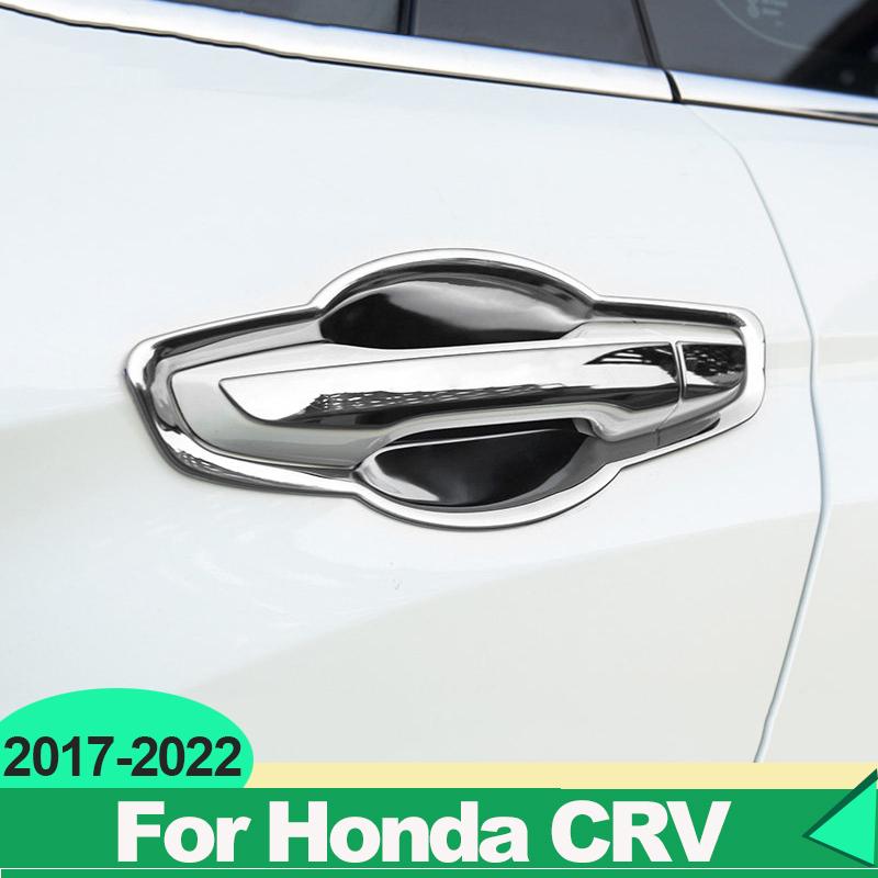 For Honda CRV CR-V 5th 2017 2018 Hybrid Stainless Steel Car Door Handle Outer Bowl Cover Trim Accessories