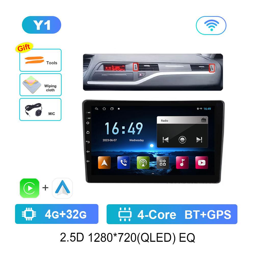 Car Radio Multimedia Player Android 14 for Citroen C5 2008 2009 2010 - 2017 DSP Stereo WiFi GPS Navi 4G Bluetooth Split Screen