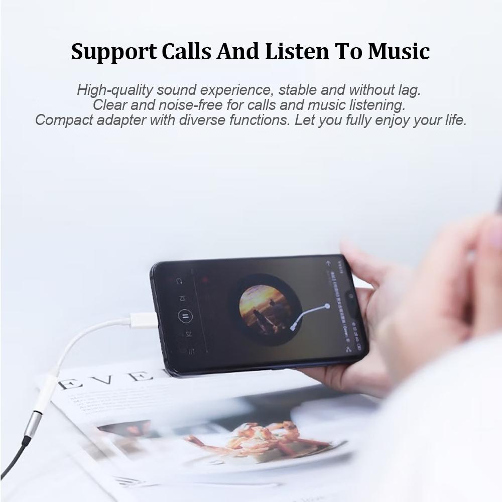 Xiaomi Type C To 3.5mm Jack Audio Adapter Lighting To 3.5 Headphone Aux Cable For IOS iPhone 17 16 15 14 Samsung Connector Accessories