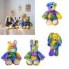 Personalised Rainbow Ombre Bunny Rabbit Teddy Colorful Cute Plush Doll Birthday Gift