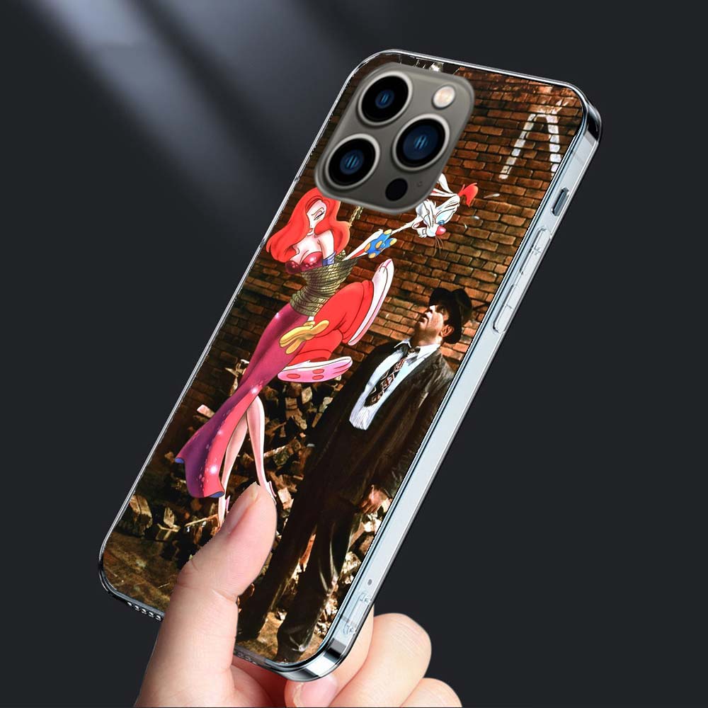 

J-Jessica R-Rabbits Phone Case For Iphone 16E 15 Pro 14 Plus 17E 16 17 Pro Max Air 11 12 13 Mini Shockproof Capa Cute Cover T iPhone 16