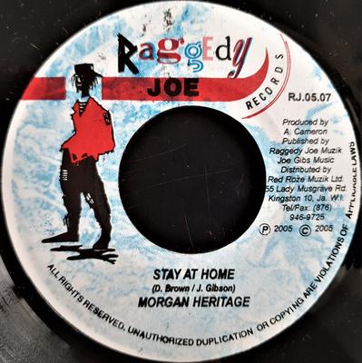 7inch Record MORGAN HERITAGE - Stay At Home RJ0507 Raggedy Joe Rec 2005 Jamaica Reggae, Ska & Dub Used