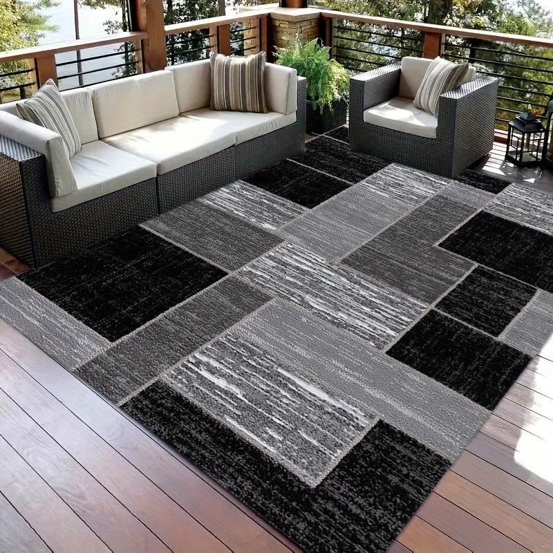 

Modern Minimalist Geometric Rug Stain-Resistant & Non-Slip Bedroom Entrance & Bedside Mat Living Room Sofa Rug Home Decor 100x160cm 40x63inch