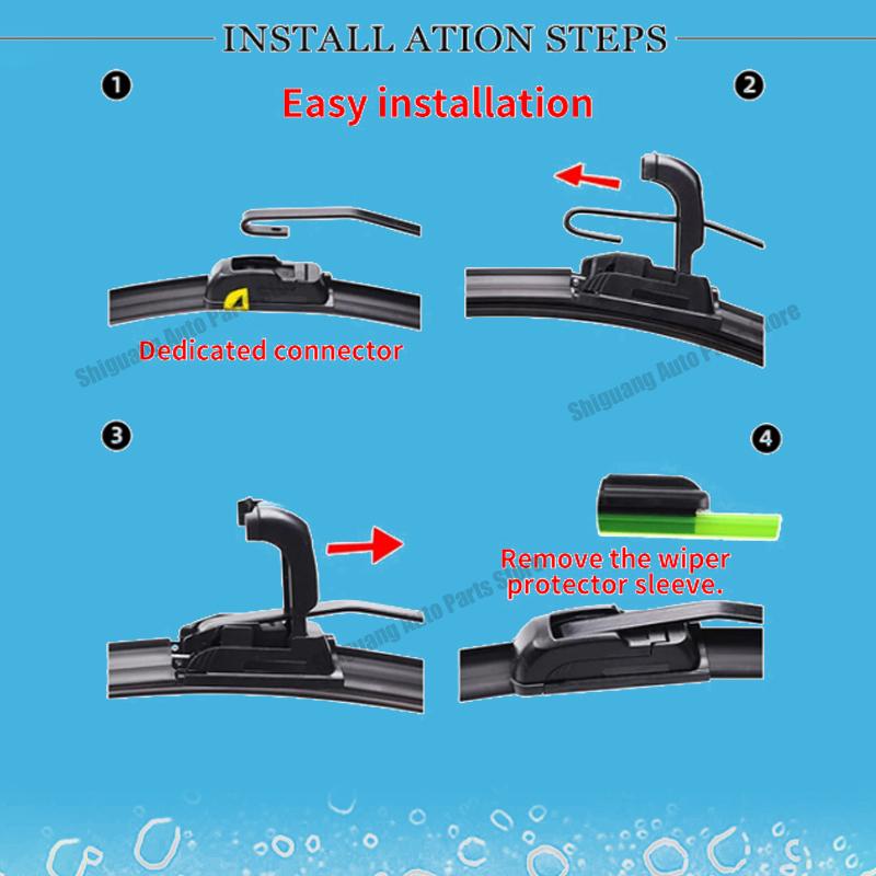 Front New Silicone Coating Wipers Windshield Windscreen Blades for Ford Focus MK1 1998 - 2005 Car Wiper Accessories 1999 2000