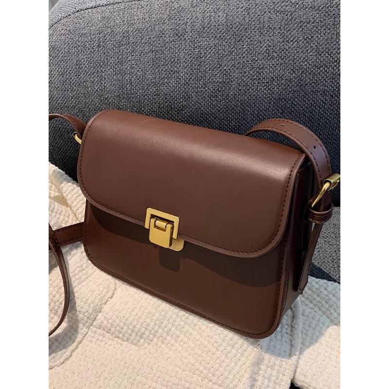 2025 new high-end trend autumn simple retro fashion shoulder women's bag texture crossbody versatile small square bag