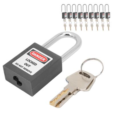 10 Sets 1.5in Safety Padlocks Steel Beam Insulated Anti Corrosion Lock for Industry Machine