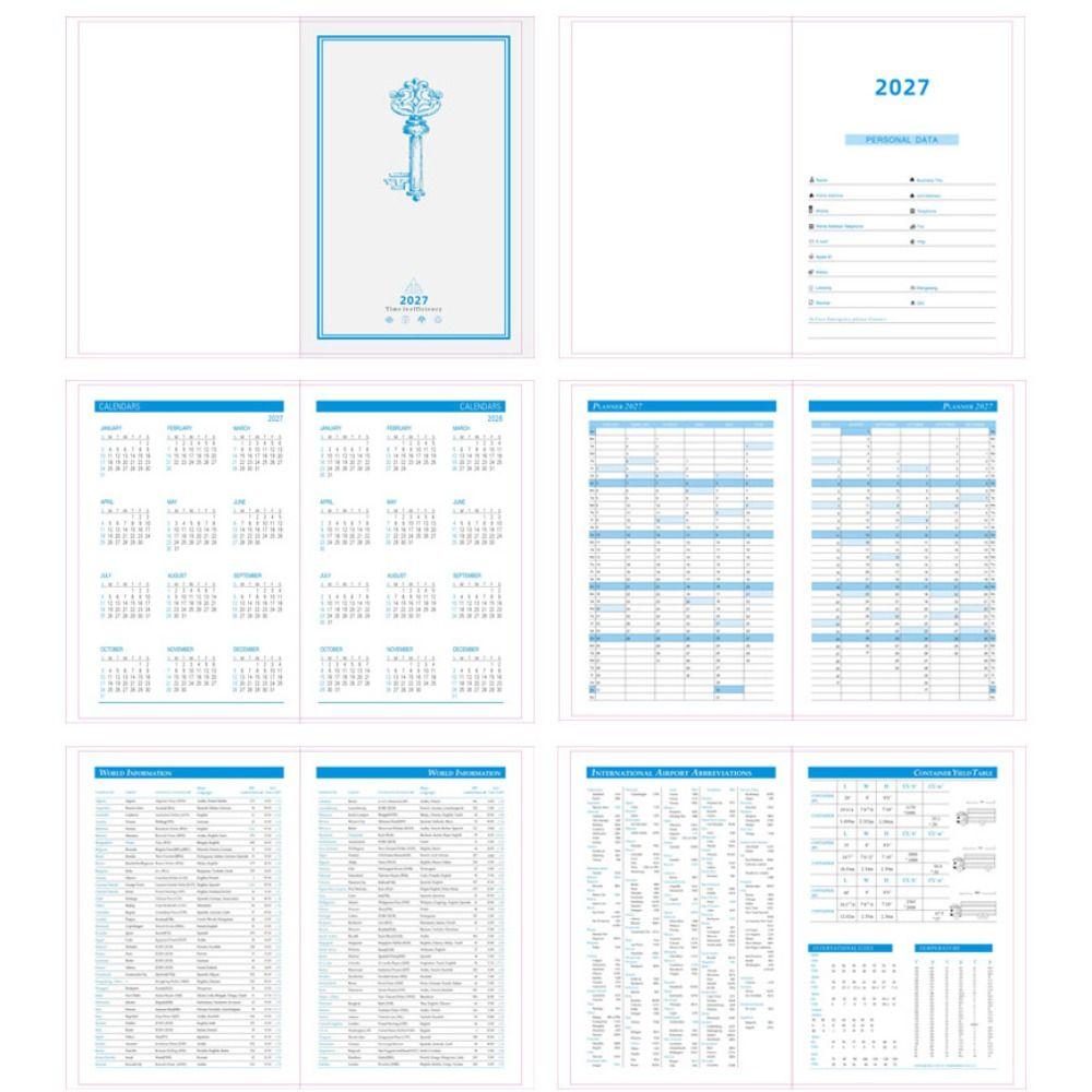 English 2027 Schedule Planner Notepad 12 Months Office Work Planner School Office Supplies