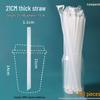 ZISIZ Disposable Plastic Bubble Tea Straws