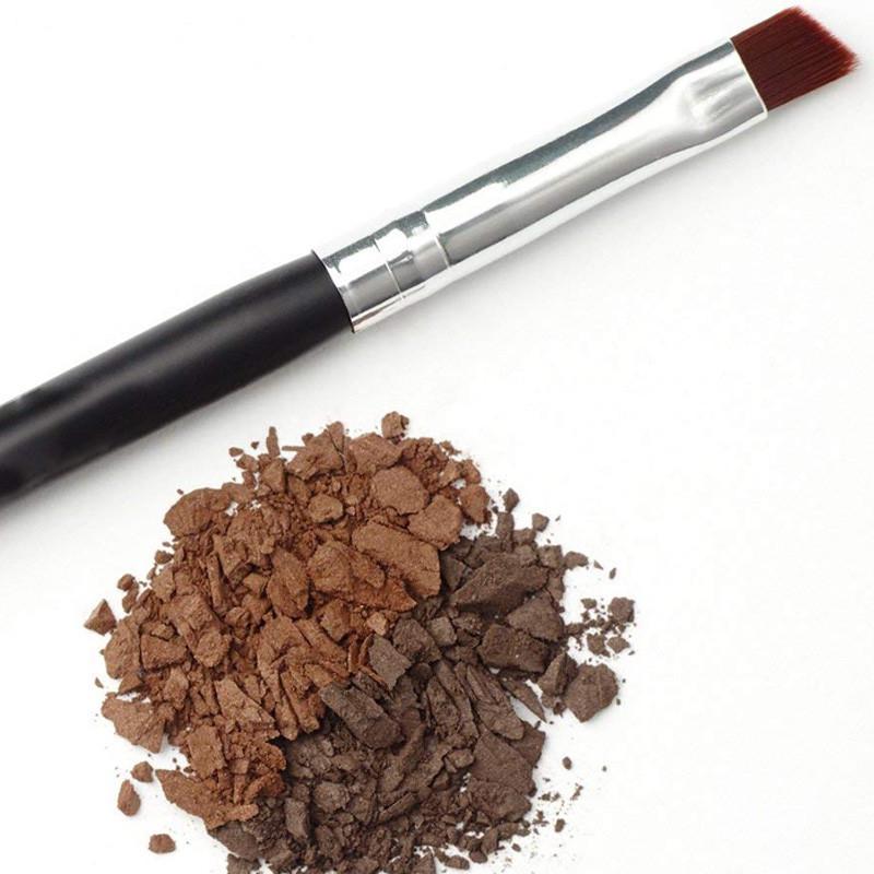 Double-Ended Eyebrow Brush Spiral Comb & Angled Brow Powder Brush Professional Makeup Tool