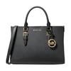 Charlotte Letter Logo Artificial Leather Shoulder Crossbody Handbag Medium Women's Black