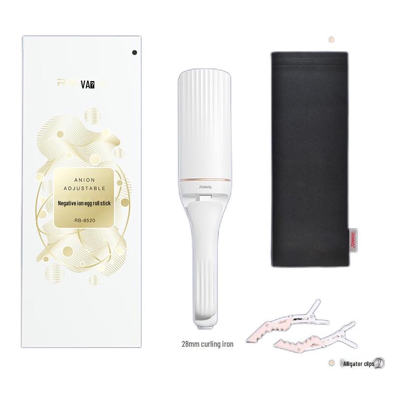 RIWA 28mm Negative Ion Egg Roll Hair Waver CN plug (adapter included)