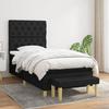 3137351 vidaXL Bed with Divan Base and Mattress Black 80x200 Cm Fabric