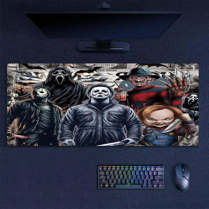 Horror Halloween Color Mouse Pad Large Gaming Table Cushion Non-slip Laptop Tablet Big Mousepad XXL Mat Mini PC Playmat With Lock edge