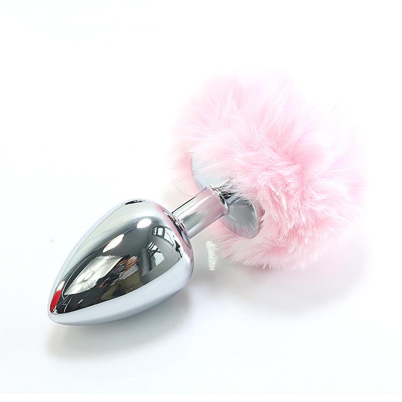 Hairy Ball Rabbit Tail Butt Plug G-Spot Anus Masturbation Sex Tool Chrysanthemum Stimulation Flirting Adult Sex Toy Medium Size