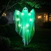 Horror Atmosphere Party Supplies Halloween Hanging Light Up Ghost Decoration, Large Spooky Flying for Glowing Mesh Porch Front Yard Patio Lawn Garden