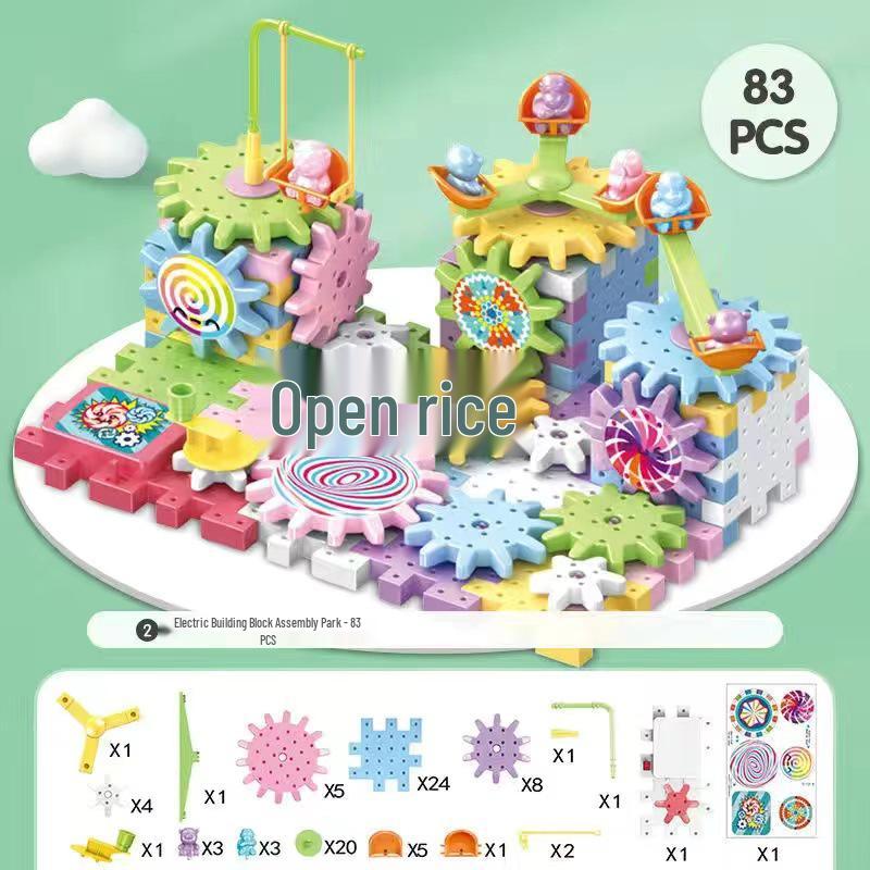 Electric Interlocking Building Blocks Toy for Kids - Castle Theme