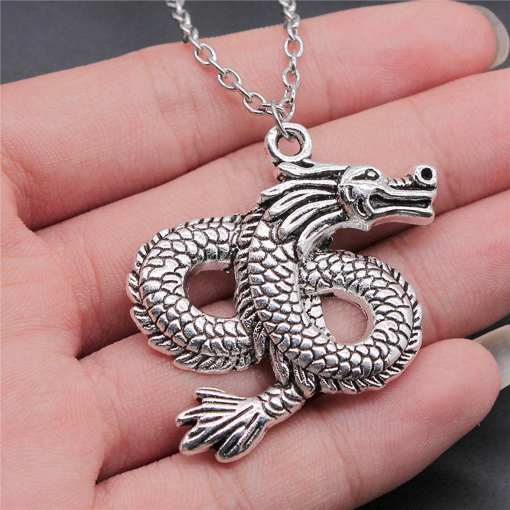 45cm Or 70cm Long Chain Necklace Dragon Snake Anime Minimalist Jewelry Components QN023