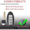 MechanMagic Smart Key Fob Remote Replacement Fits for Nissan Sentra Versa 2013 2014 2015 2016 2017 2018  Keyless Entry Remote Control CWTWB1U840