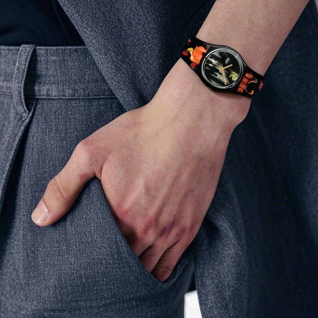 SWATCH Unisex 34mm Black Watch GB210 GB210