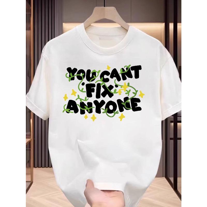 

Европейские размеры Мужская ретро-футболка с принтом букв, с разнообразными и гибкими стилями дизайна S белый