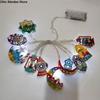 10/20 LED EID Mubarak String Lights Battery Operated Iron Art LED Oil Lamp Colorful Lighting Ramadan String Light