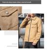 Men's Casual Black Denim Jacket, Versatile Spring & Autumn Workwear, Trendy Turn-Down Collar Top