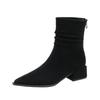 Fashion Autumn Winter Pointed Toe Women Ankle Boots Comfort Square Low Heel Shoes Modern Short Botas Para Mujer