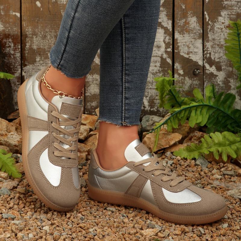 Fashion 2025 Plus Size Lace Up Women's Vulcanize Shoes Outdoor Versatile Low Heel Women Sneakers Mixed Colors Comfortable Casual Shoes