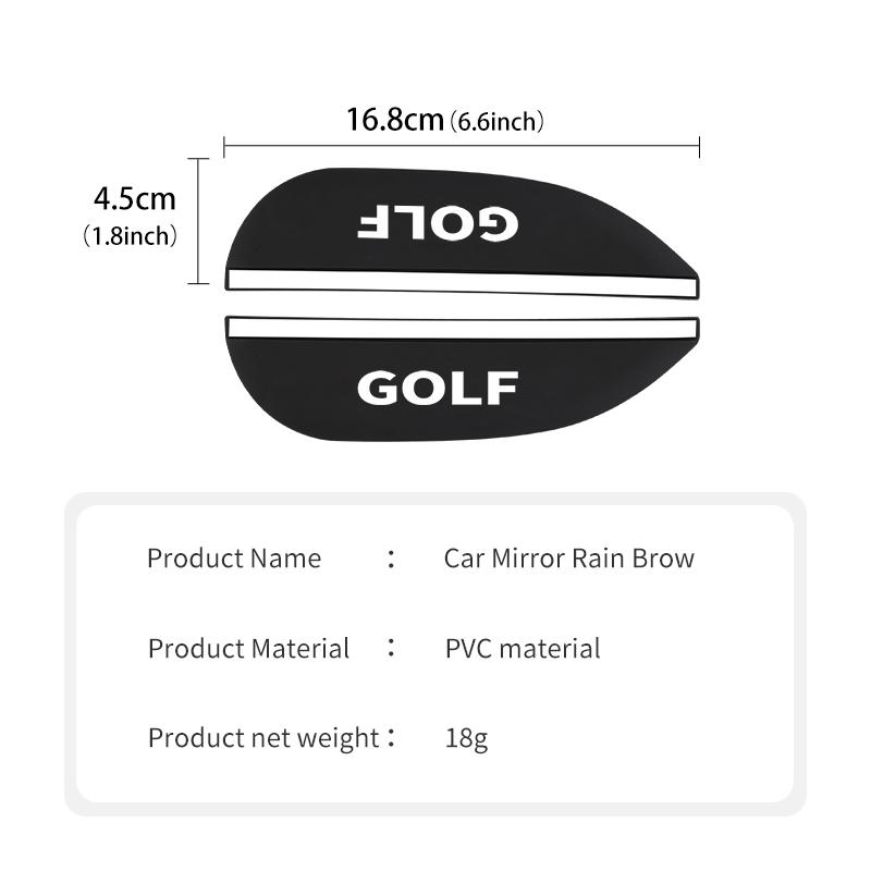 DIG1 Car Rearview Mirror Rain Eyebrow Snow Rain Cover Accessories For Volkswagen VW Tiguan MK1 mk2 2016 2017 2018 2019 2020 2021