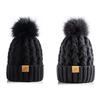 Women's Winter Warm and Thick Knitted Hat, with Fleece Lining Inside, Two-piece Set