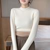 Women Thick Fleece Lined Half Turtleneck Thermal Inner Bottoming Top