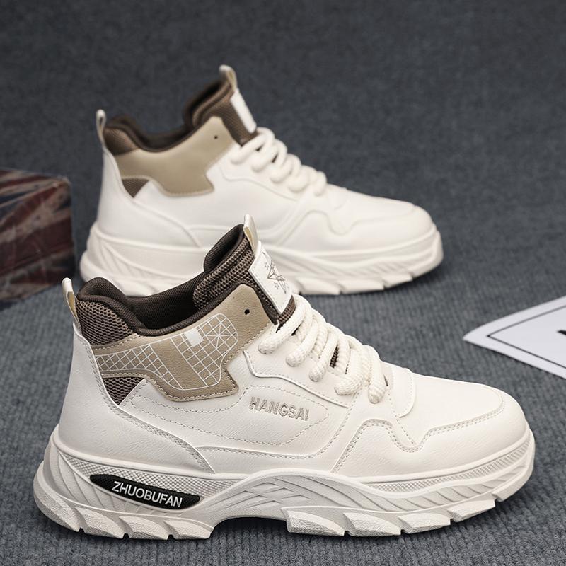 Autumn campus student sports shoes teen high-top casual running shoes heightening dad shoes 39